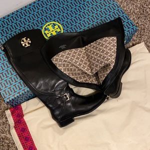 Tory Burch Adeline riding boot size 5 black 20mm